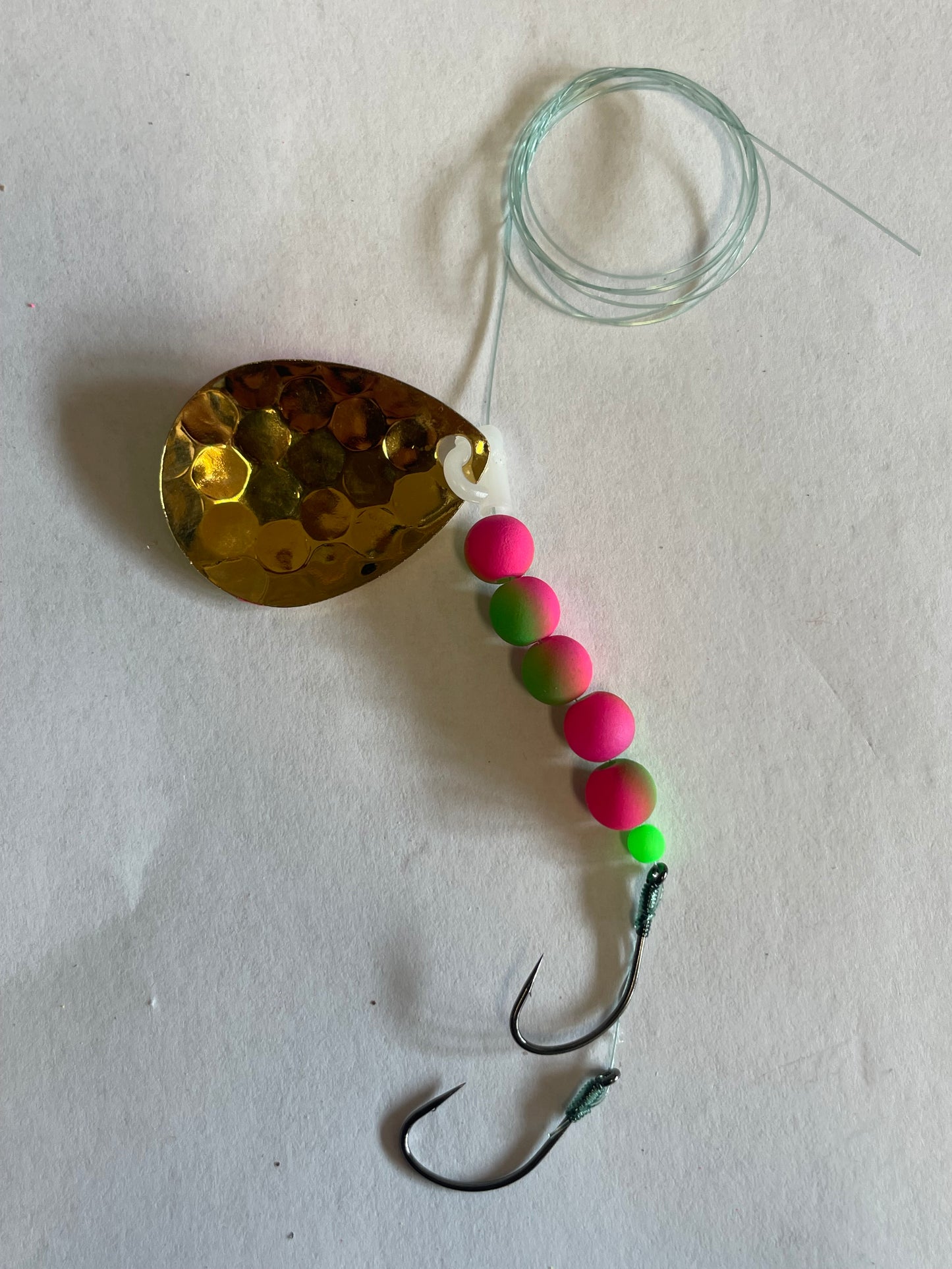 DinoMite 3.5c Spinner Pink Green Fade 24k Gold