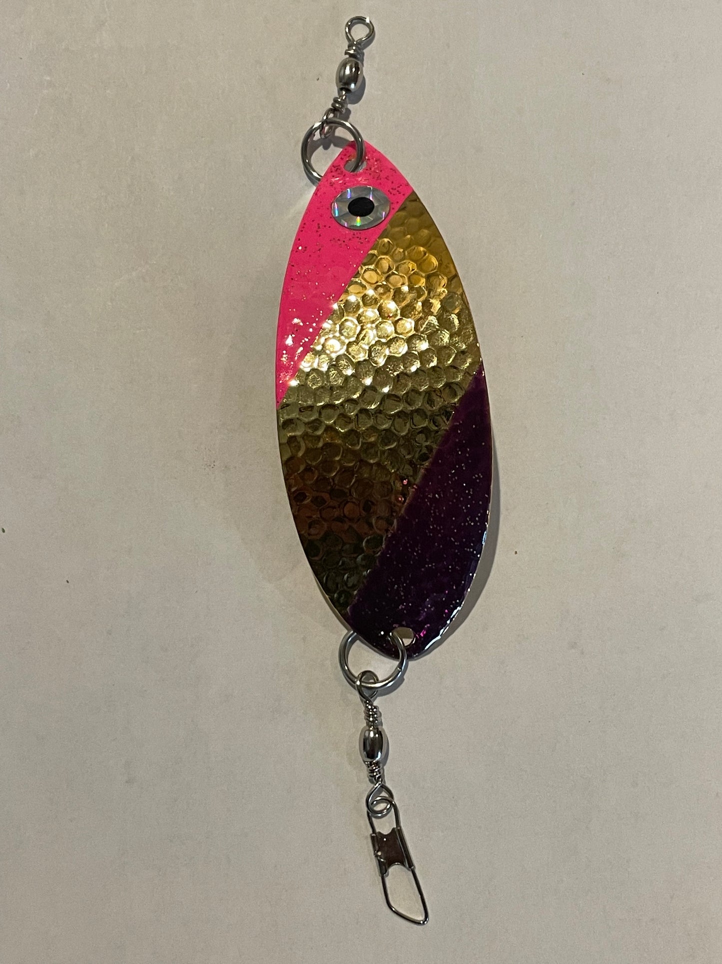 DinoMite Dodger Hammered Gold Pink Purple Tips