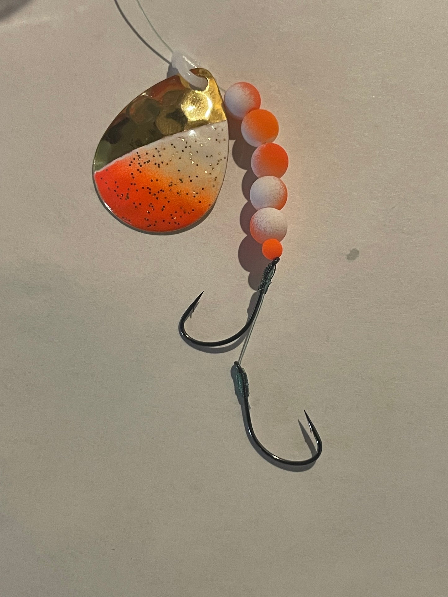 DinoMite 3.5c Spinner White Orange Fade 24k Gold