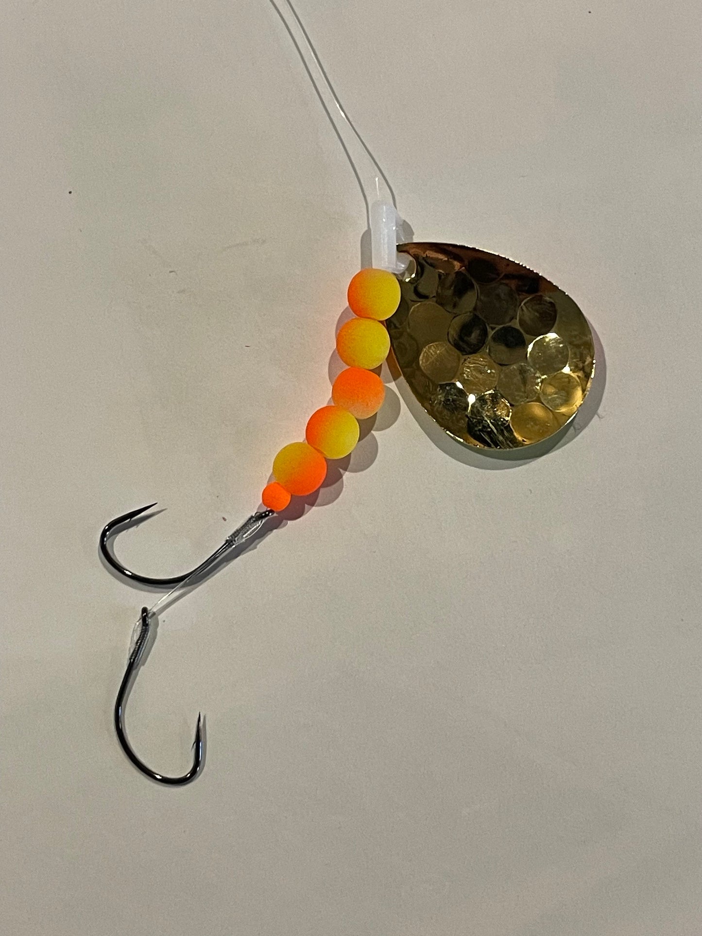 DinoMite 3.5c Spinner Lucky 7 Orange Chartreuse 24k Gold