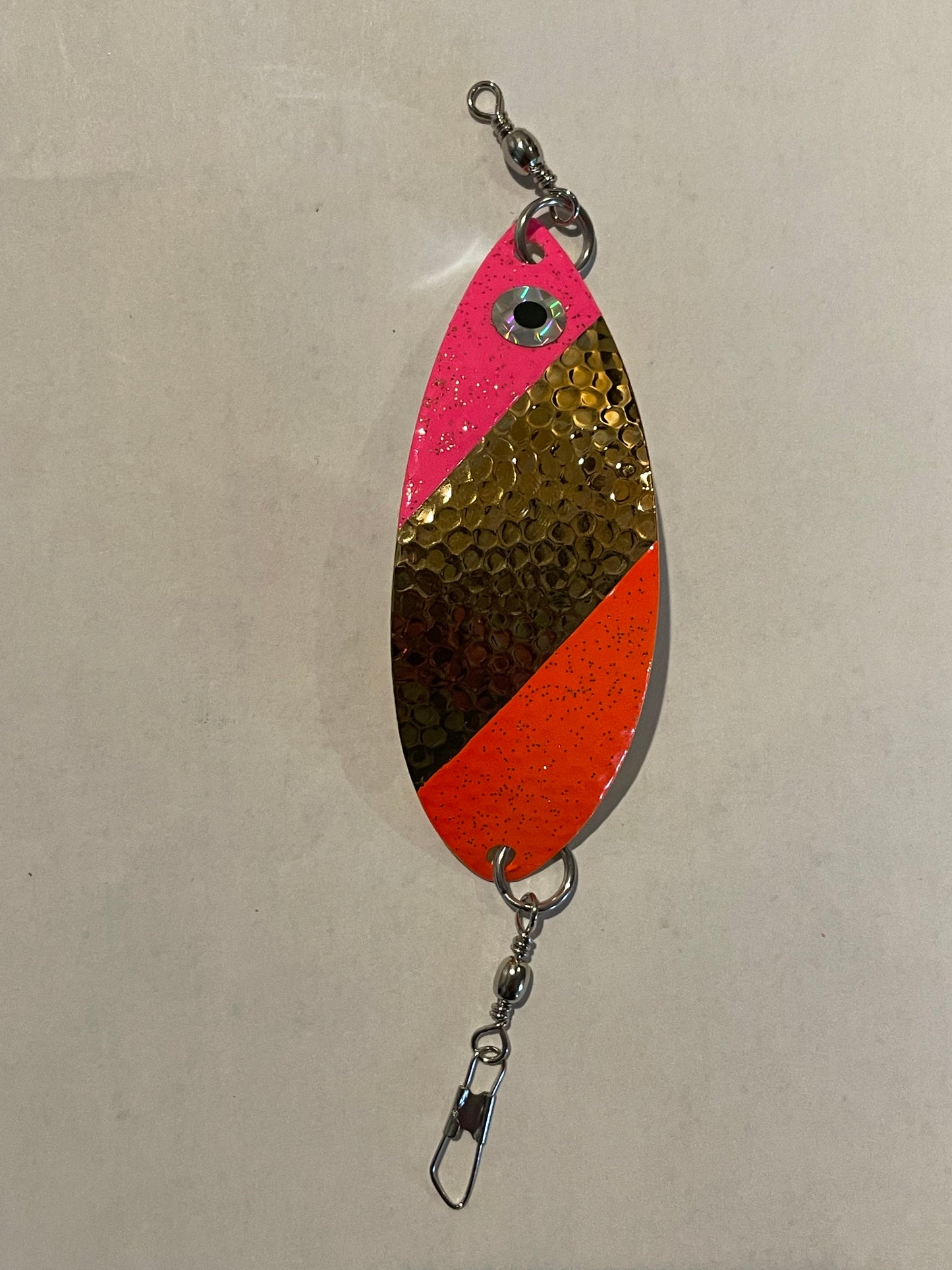 DinoMite Dodger Hammered Gold Pink Orange Tips