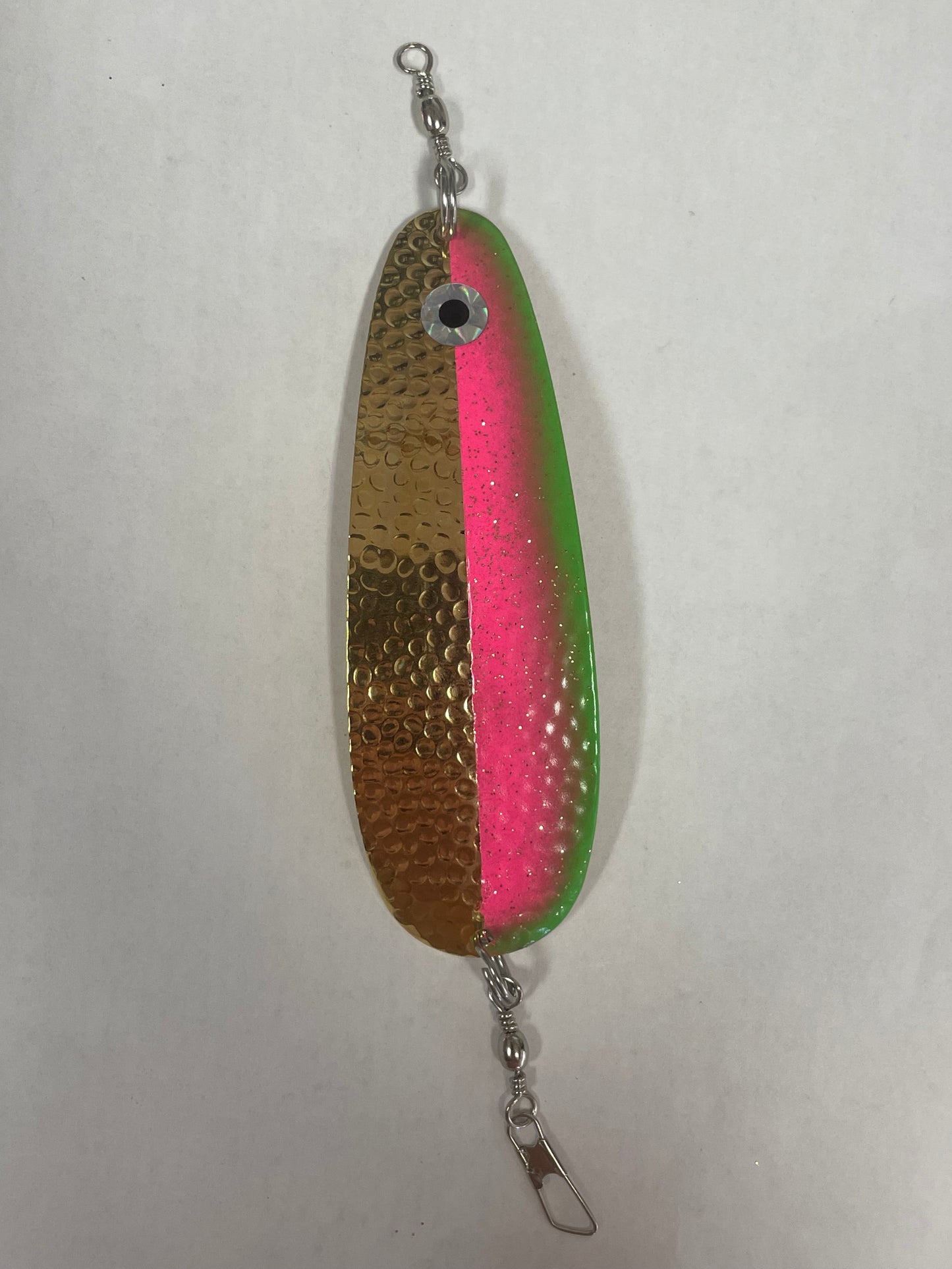 DinoMite Sling Dodger Hammered 24k Gold Half Pink Green