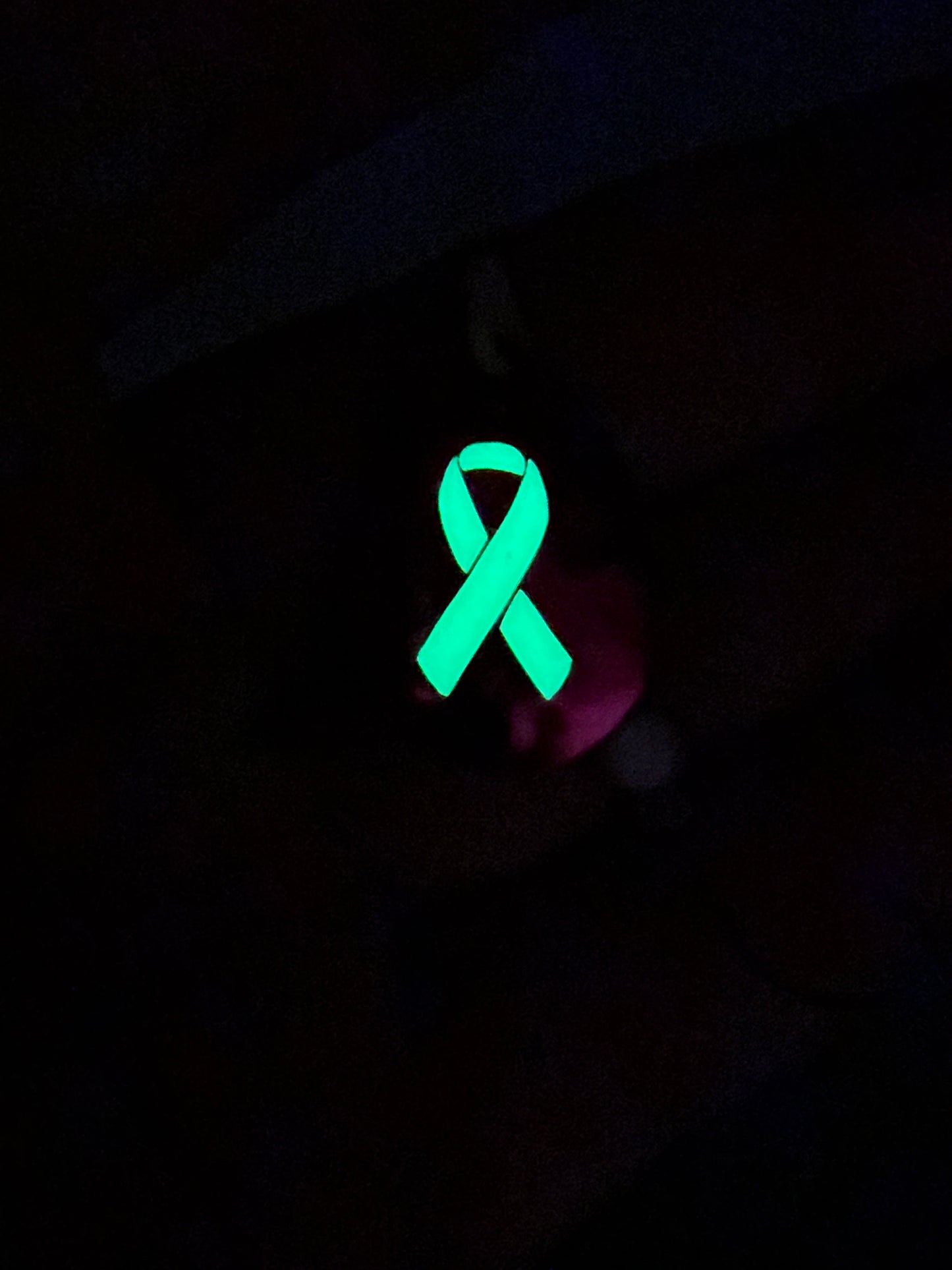 DinoMite 3.5c Spinner Glow “Cancer Awareness Ribbon Moon Jelly”