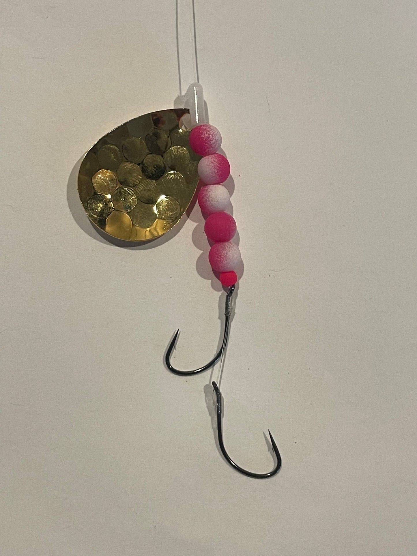 DinoMite 3.5c Spinner Clear UV 24k Gold Pink/White Beads