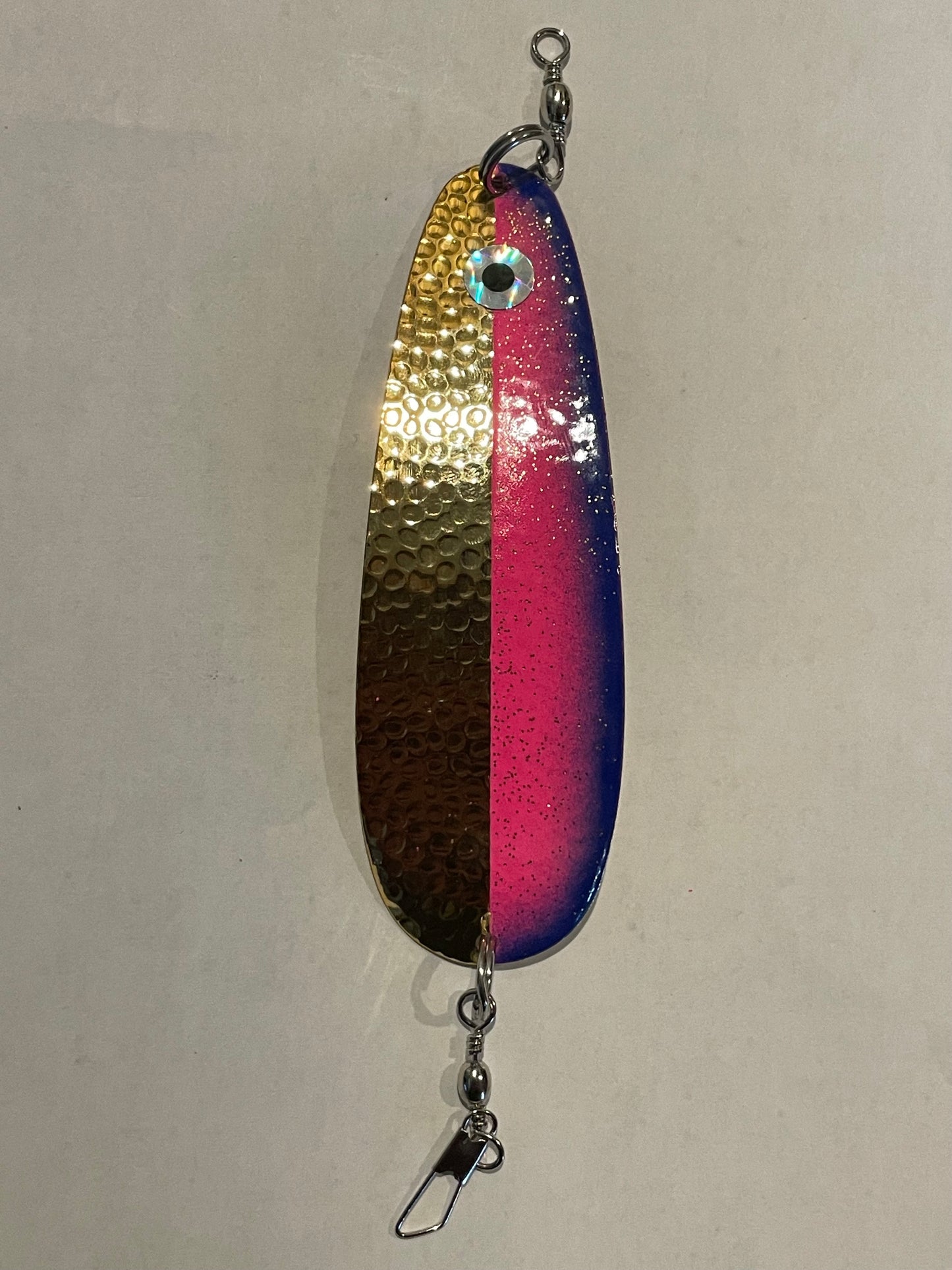 DinoMite Sling Dodger Hammered 24k Gold Half Pink Blue
