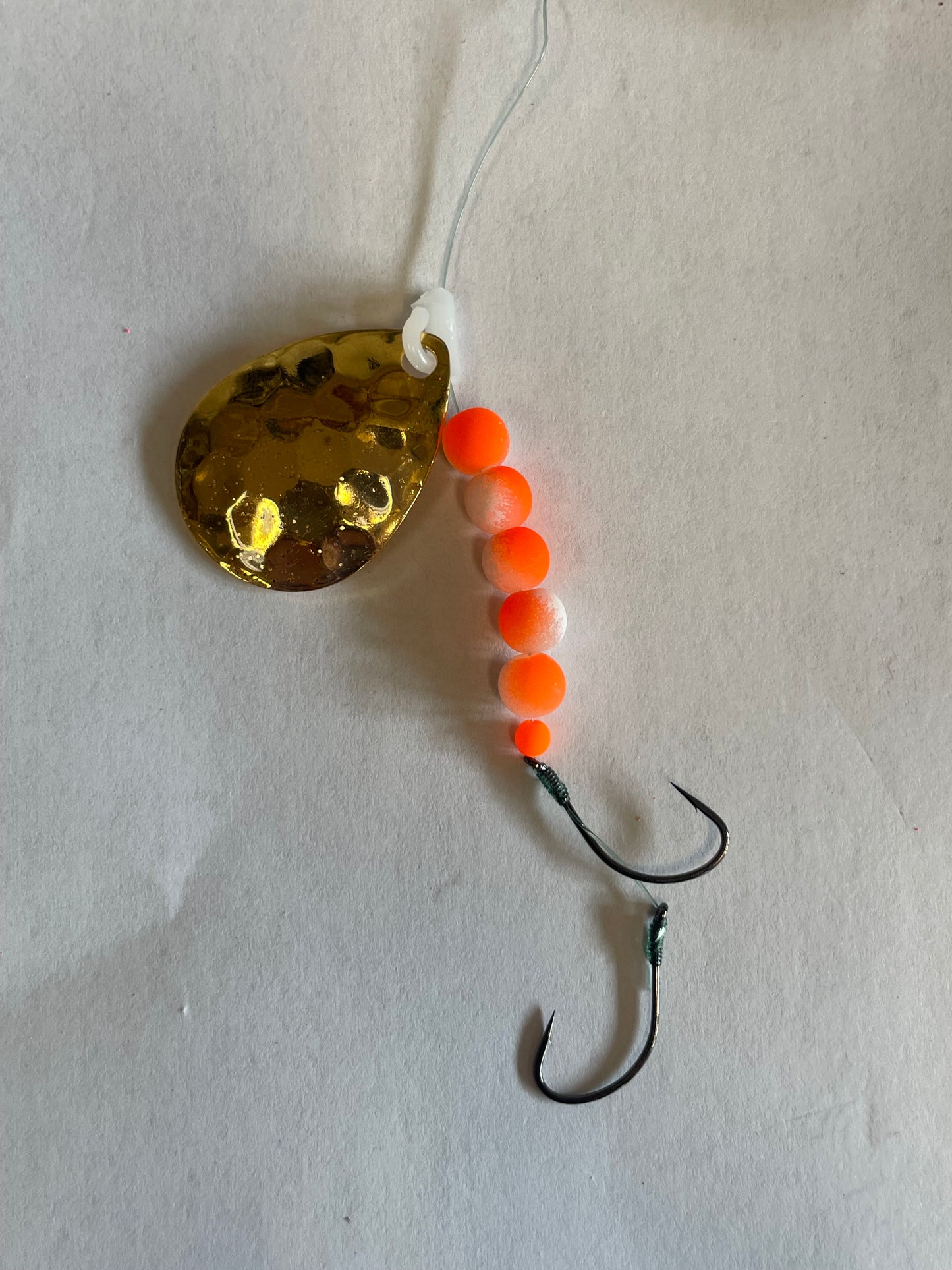 DinoMite 3.5c Spinner Clear UV 24k Gold Orange/White Beads