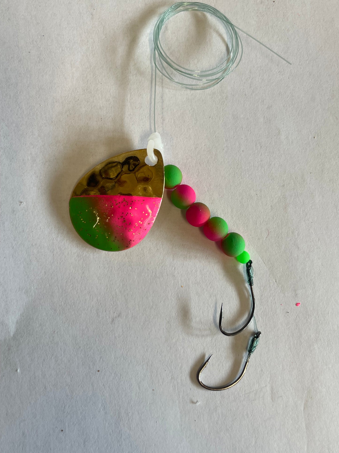 DinoMite 3.5c Spinner Pink Green Fade 24k Gold