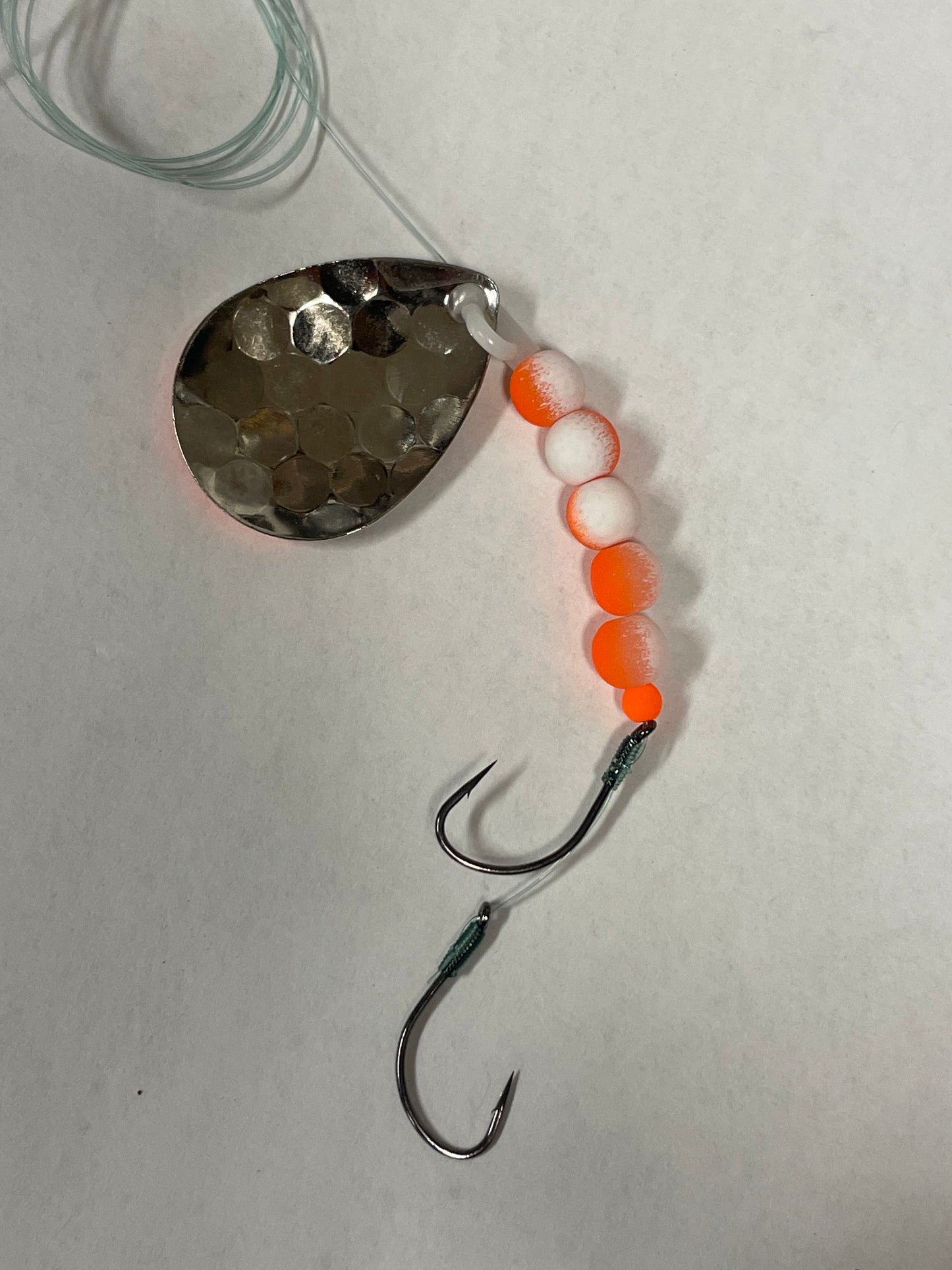 DinoMite 3.5c Spinner White Orange Fade Nickel