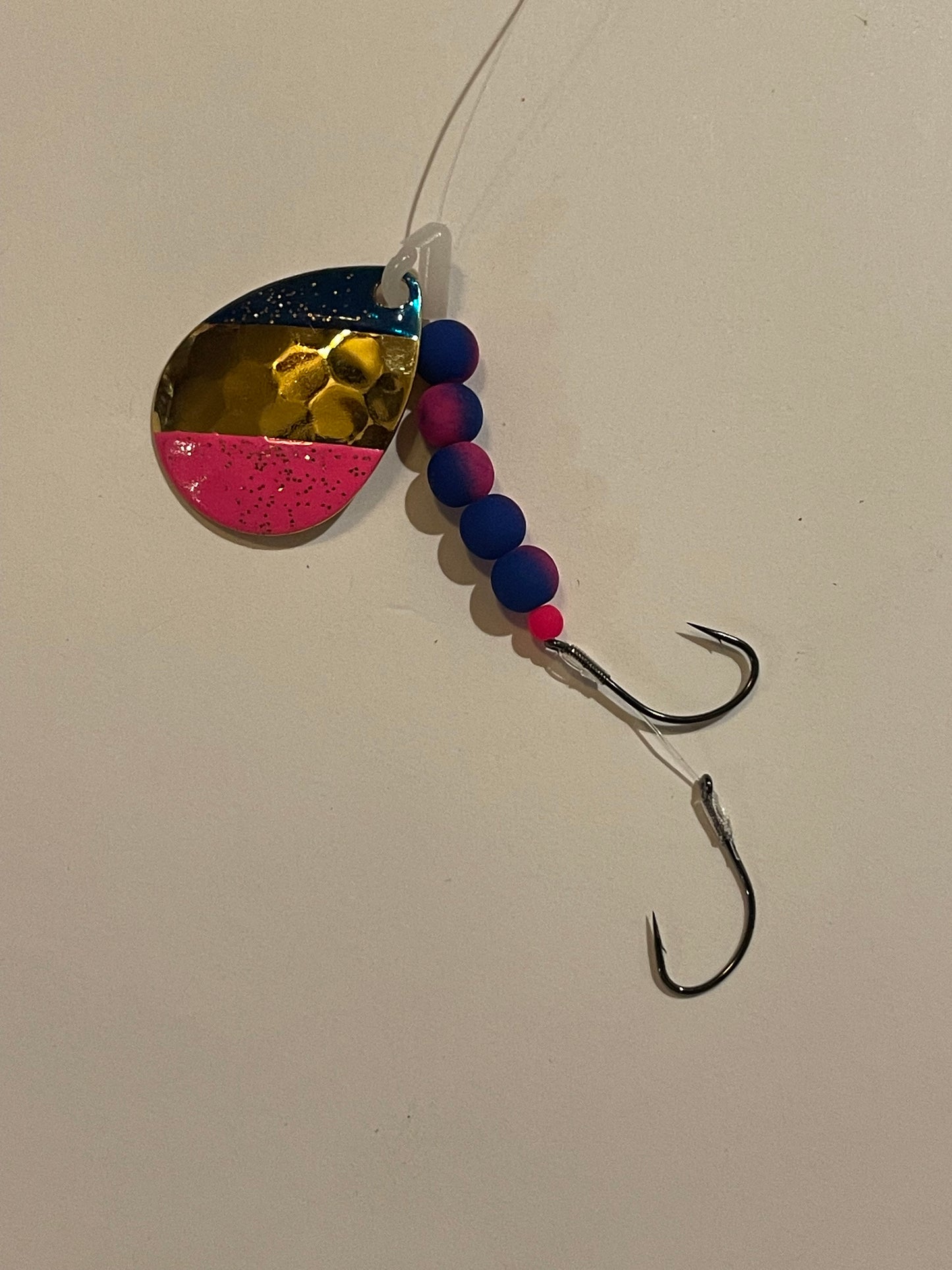 DinoMite 3.5c Spinner Blue Pink 24k Gold