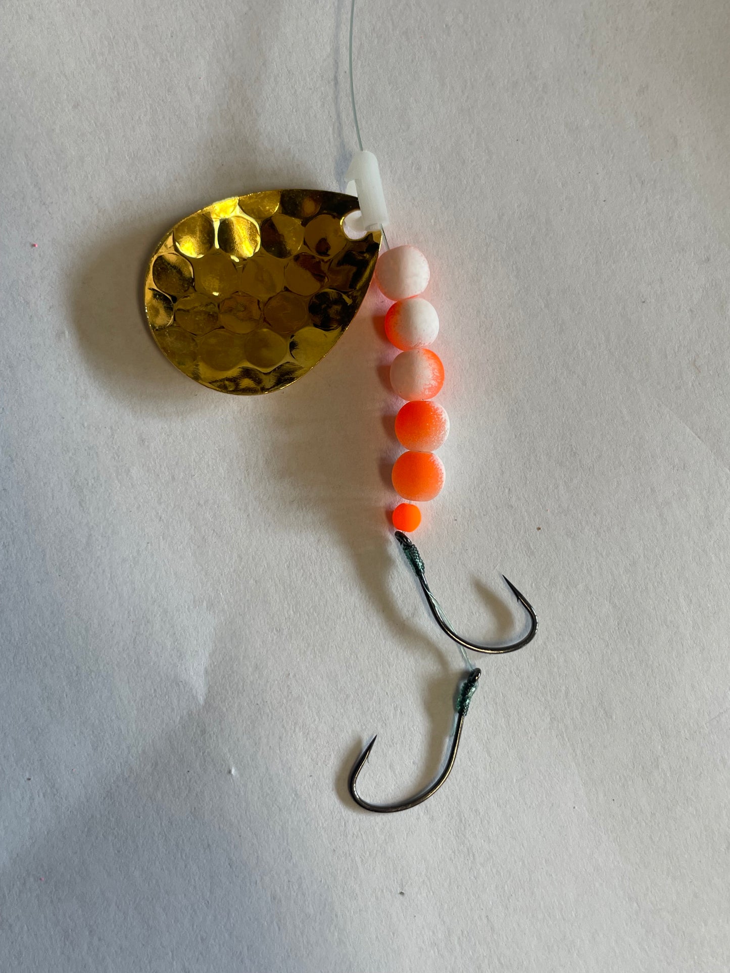 DinoMite 3.5c Spinner Clear UV 24k Gold Orange/White Beads