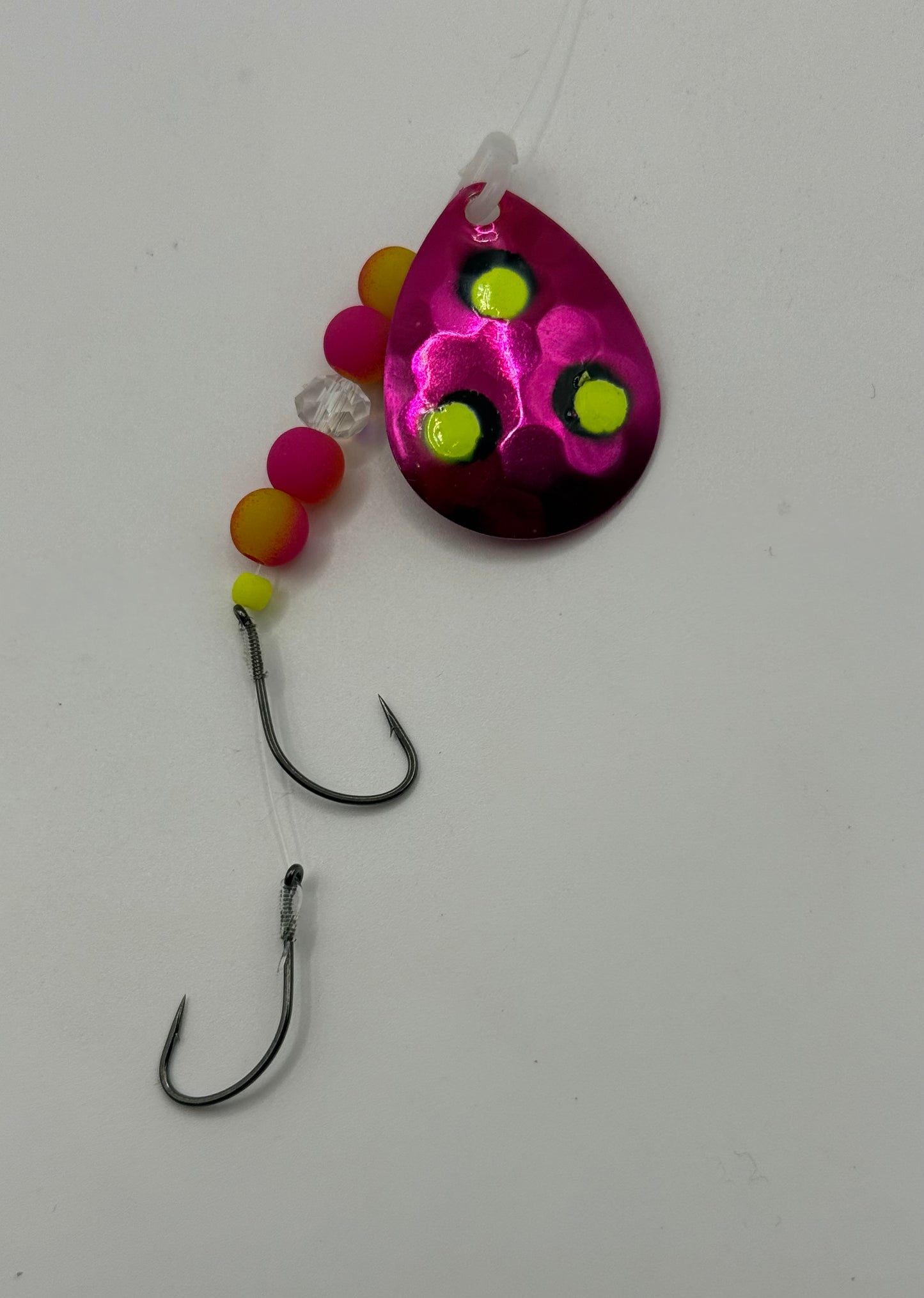DinoMite 3.5c Spinner Candy Pink with Fluorescent dots