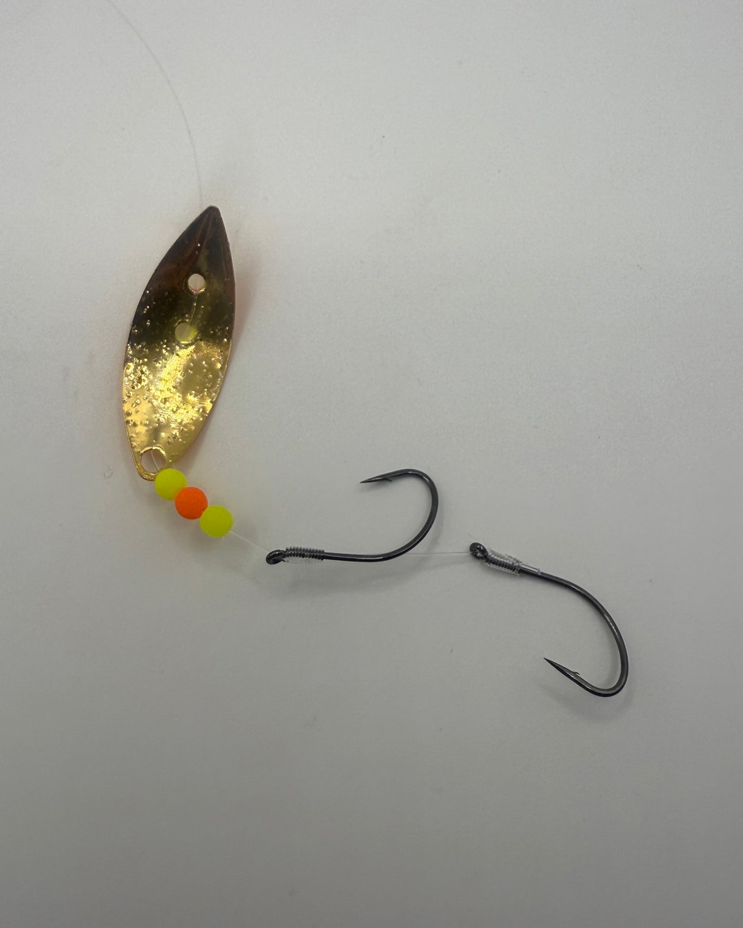 D Pex Lure Chartreuse Orange edges Gold