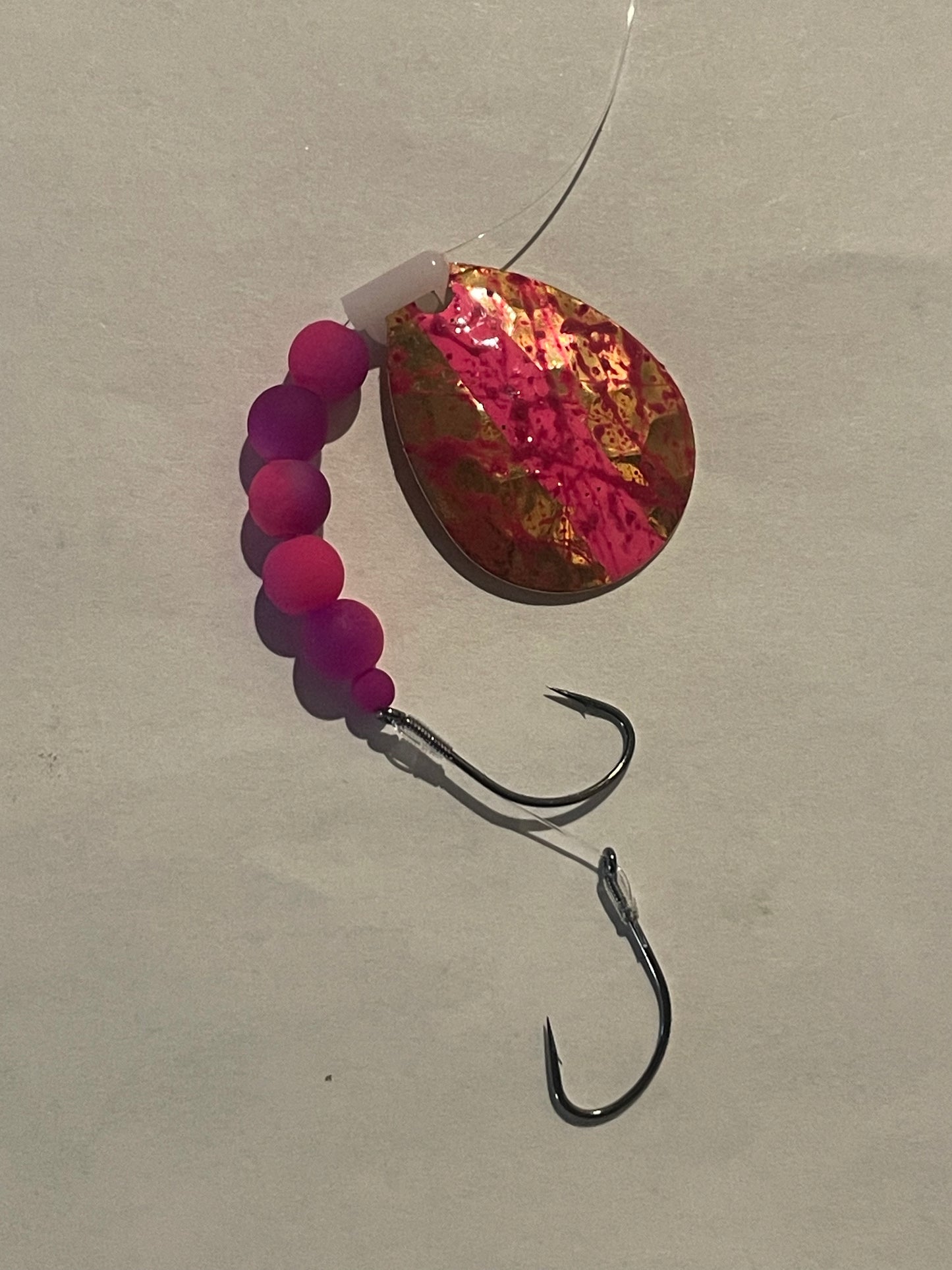 DinoMite 3.5c Spinner Pink Purple Splatter 24k Gold