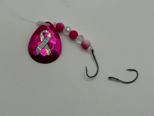 DinoMite 3.5c Spinner Glow “Cancer Awareness Ribbon Moon Jelly”