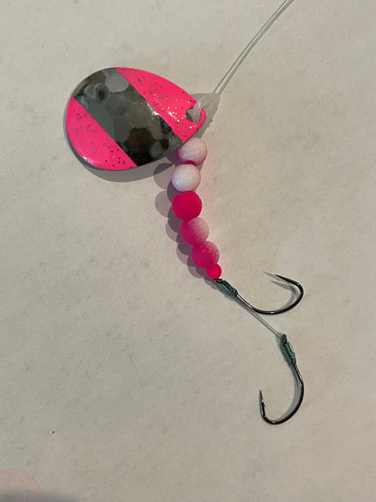 DinoMite 3.5c Spinner Pink Tips Nickel