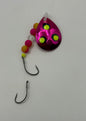 DinoMite 3.5c Spinner Candy Pink with Fluorescent dots