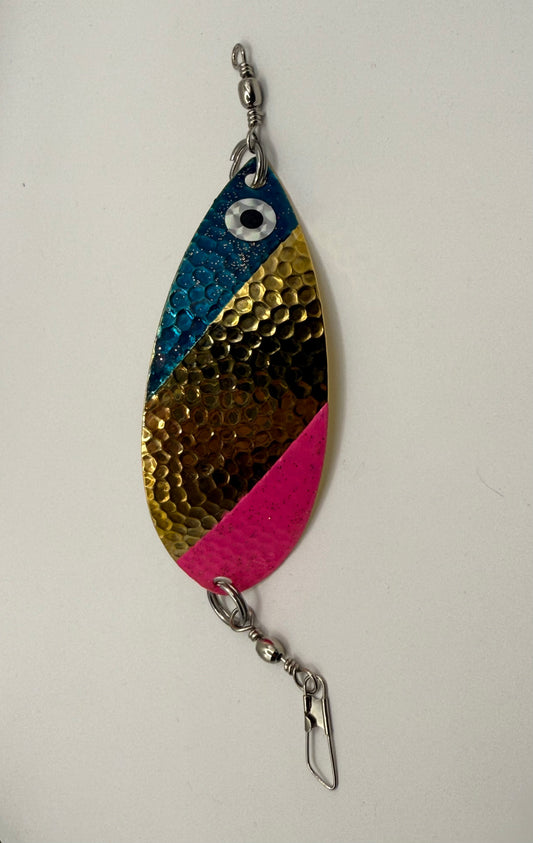 DinoMite Dodger Hammered Gold Blue Pink Tips