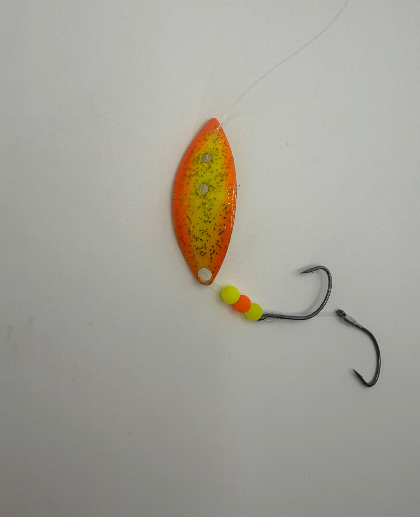 D Pex Lure Chartreuse Orange edges Gold
