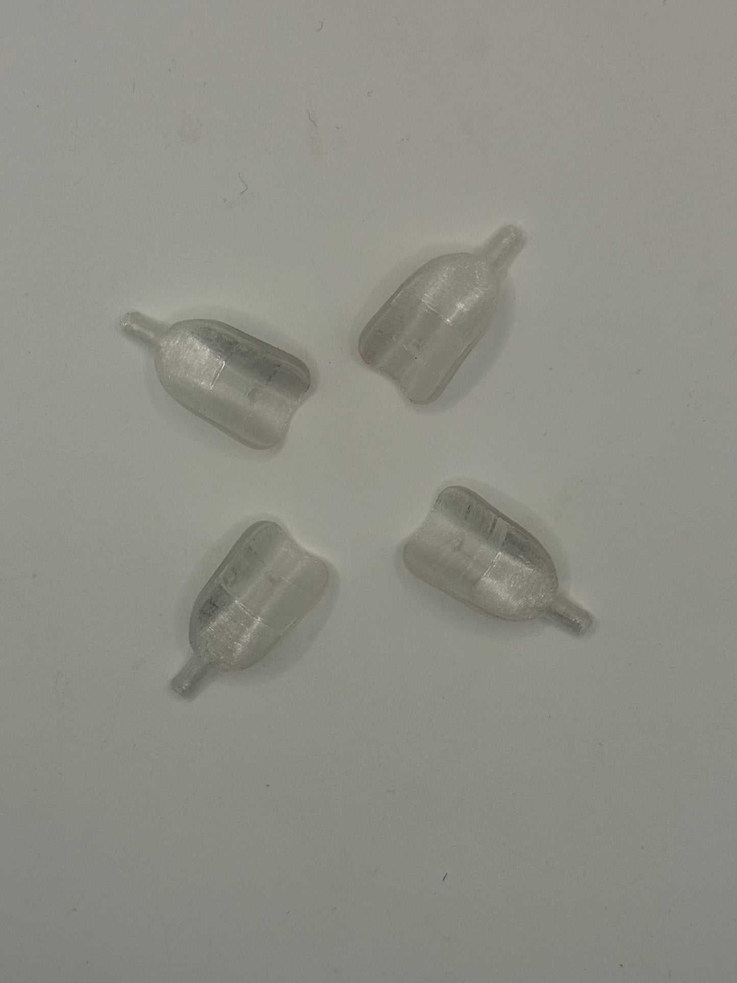 Transparent Micro Wiggler Bill 4 Pack